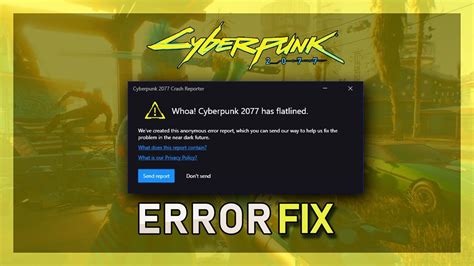redengineerrorreport|How to Fix Cyberpunk 2077 Crashes, Flatlined Error, Bugs and .